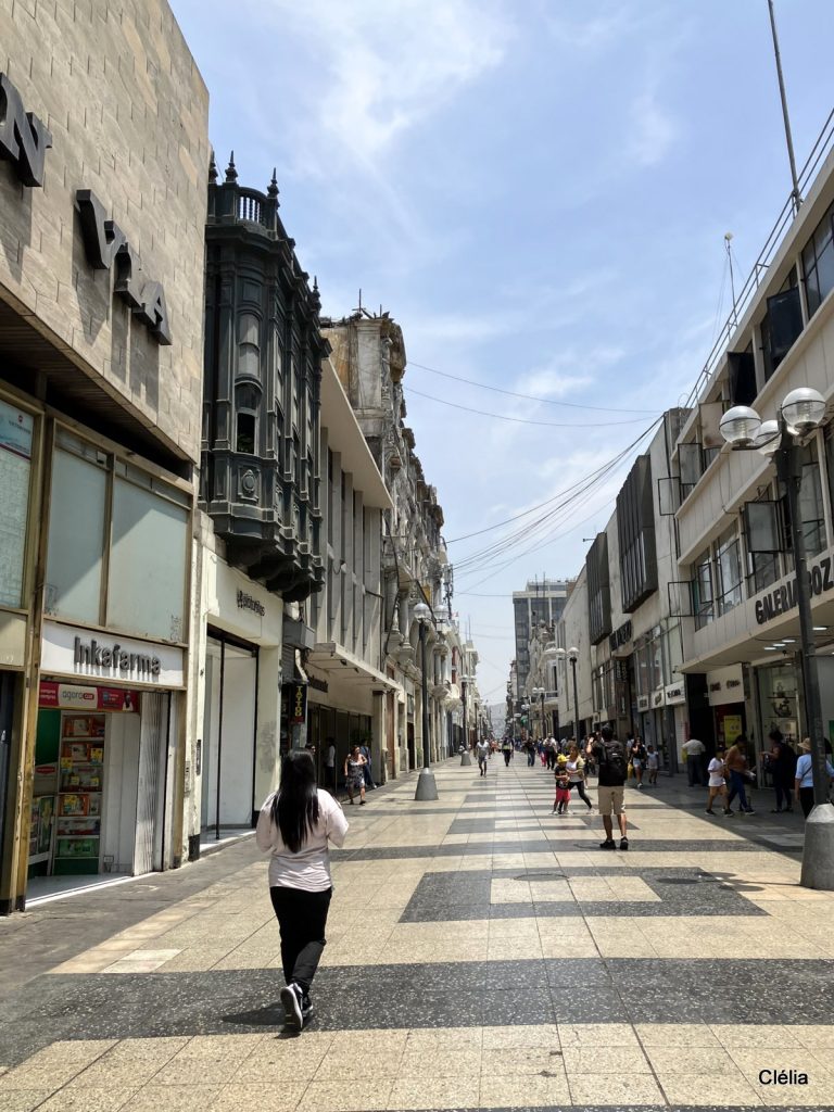 Vue de la rue Jirón de la Unión à Lima, l'une des artères les plus emblématiques à visiter