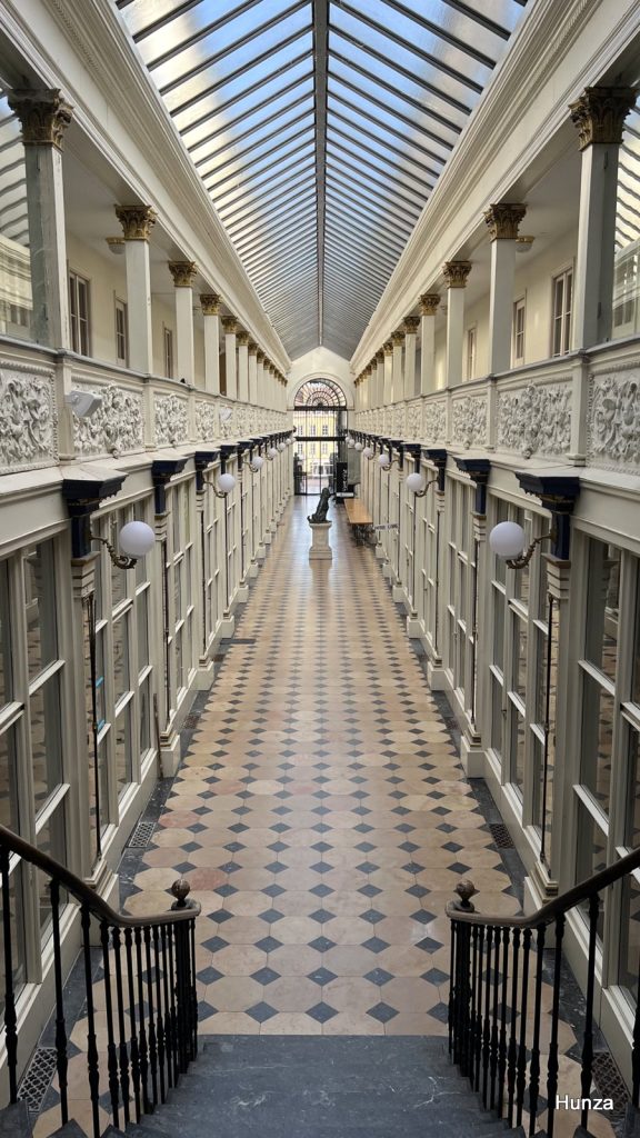 Galerie couverte du Passage Balthus à Autun, avec sa belle verrière.