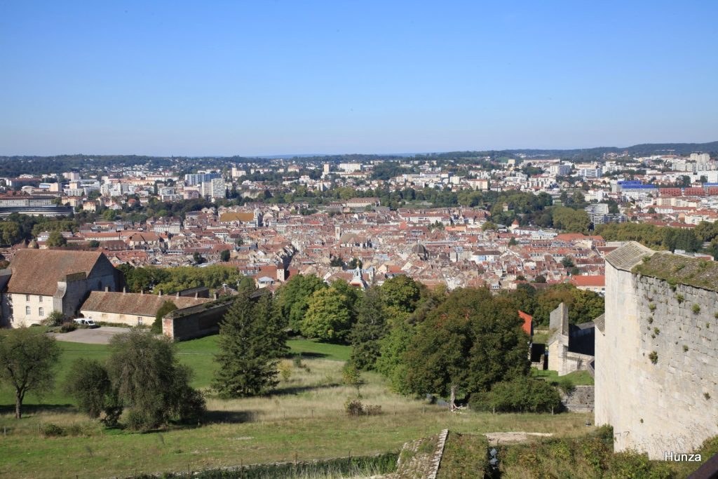 Panorama sur Besançon depuis la guérite du Roi de la citadelle