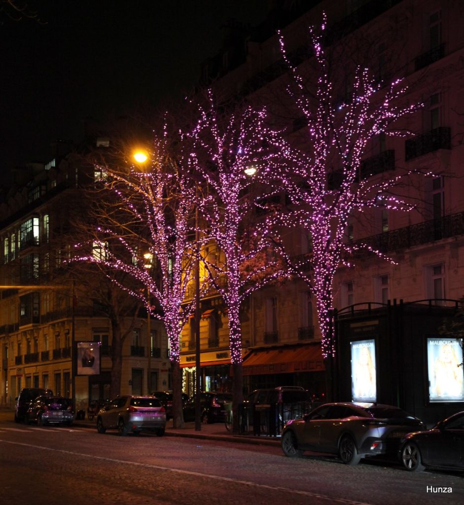 Illuminations de Noël Paris, avenue Georges V