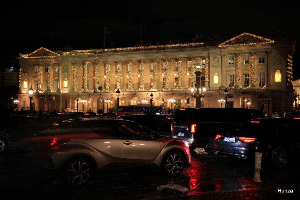 Illuminations de Noël Paris, Hôtel Crillon sur la place de la Concorde