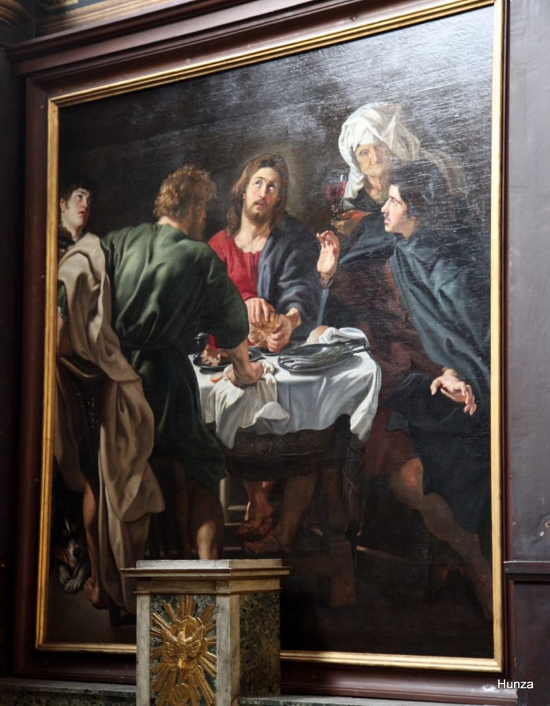 Tableau « Les Pèlerins d’Emmaüs » de Rubens à Saint-Eustache, Paris