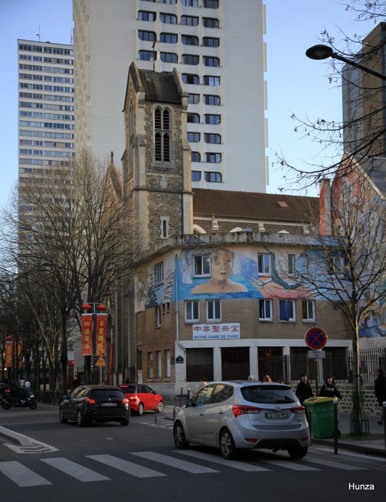 Eglise Notre Dame de Chine  au cœur du quartier asiatique de Paris 13e