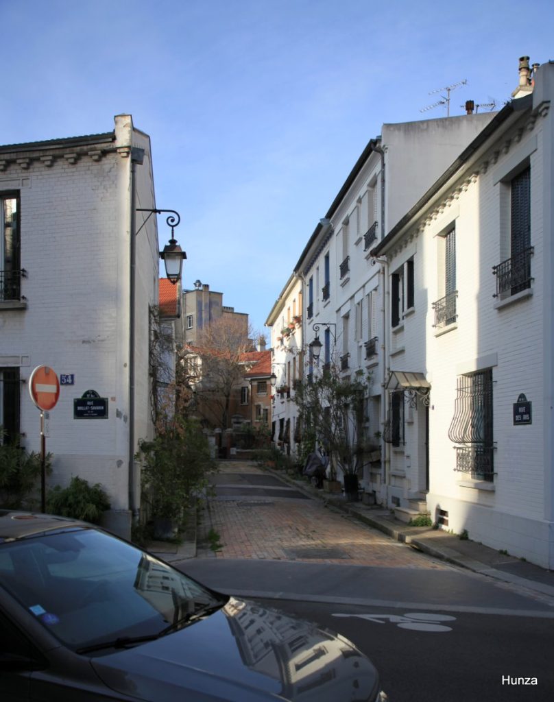 Rue des Iris qui fait partie de la cité florale à Paris 13e arrondissement
