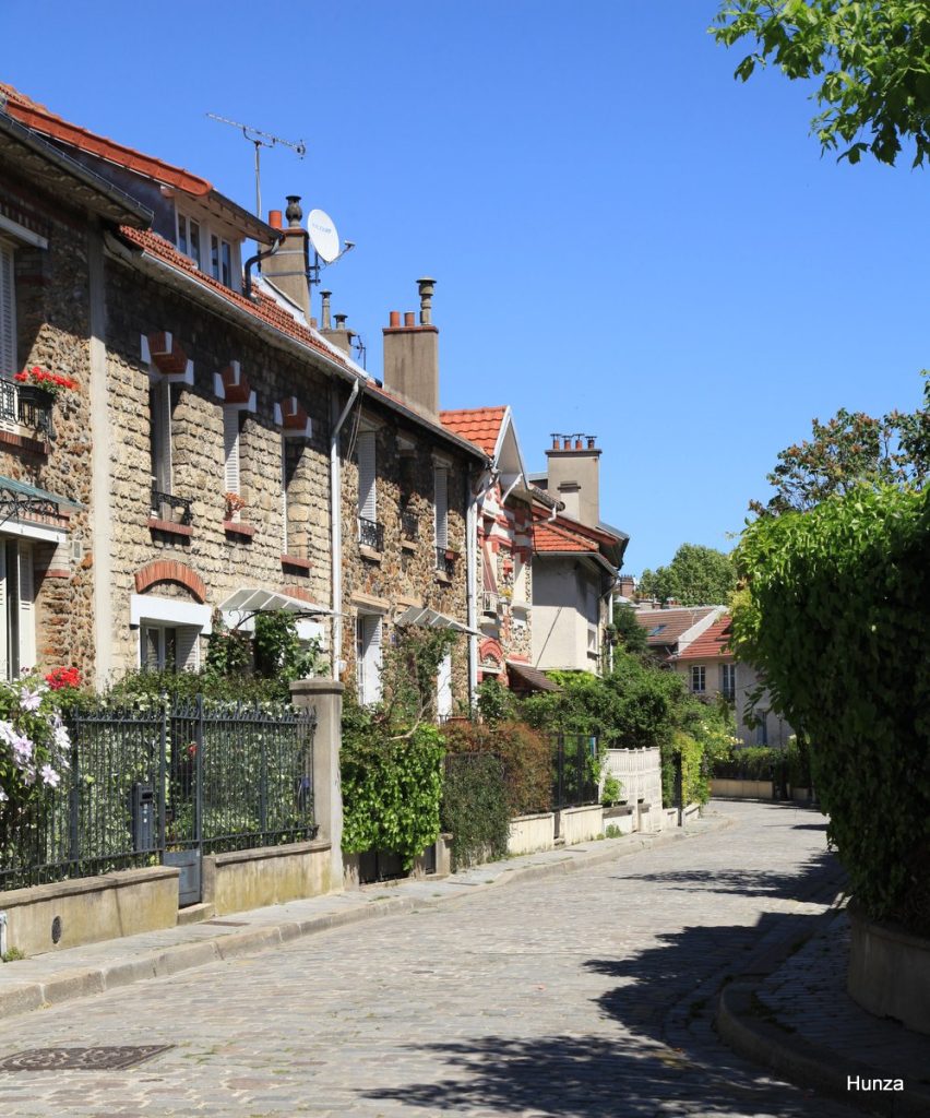 Rue Jules Siegfried dans le quartier de la Campagne à Paris (20e arrondissement)