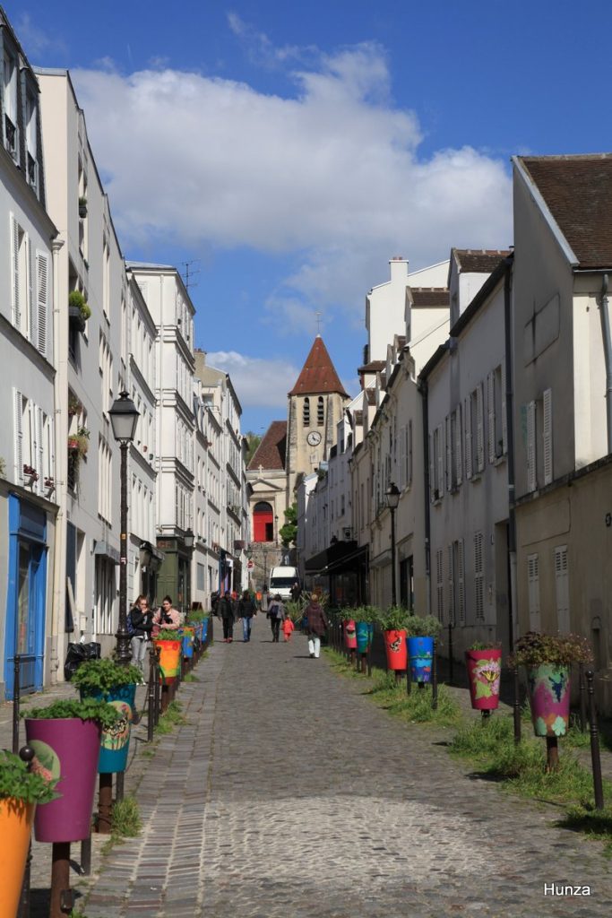 Rue Saint-Blaise et église Saint-Germain de Charonne