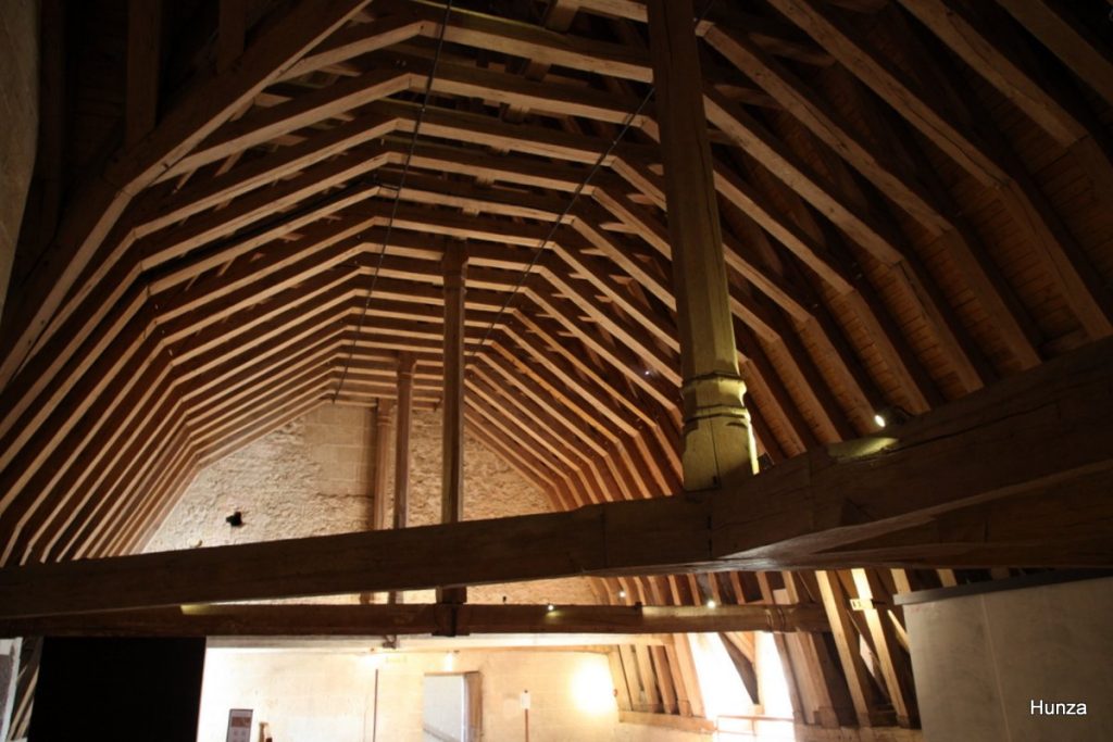 Charpente du XVIe siècle dans les combles du château d’Azay-le-Rideau