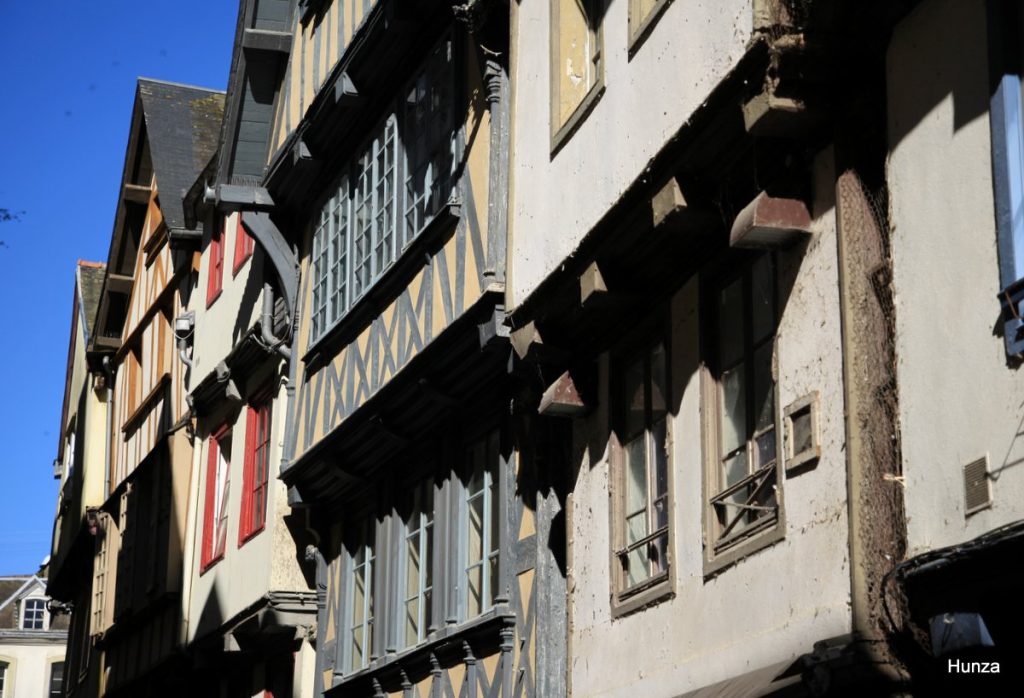 Maisons à pans de bois dans la Grande Rue à Morlaix