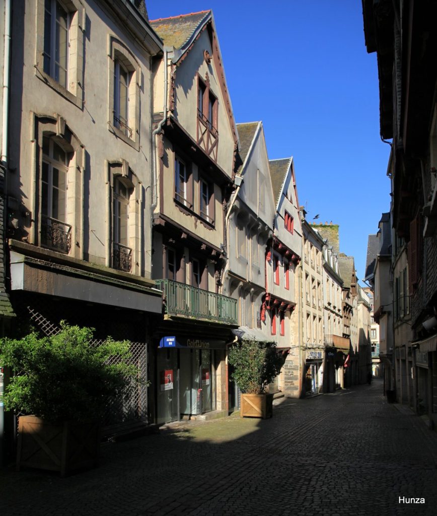 Maisons anciennes dans la Grande Rue à Morlaix