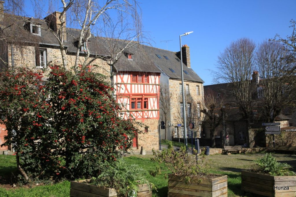 Maisons à colombages dans le centre historique de Saint-Brieuc (Côtes-d’Armor)