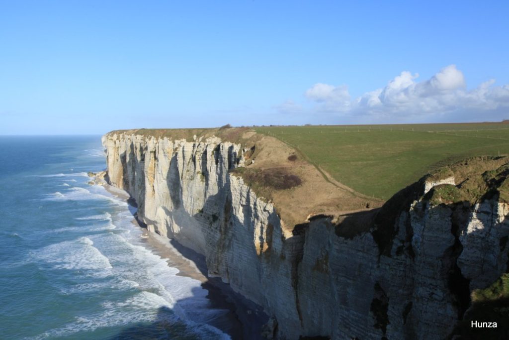 Valleuse du Curé sur le sentier du GR21 entre Étretat et Fécamp
