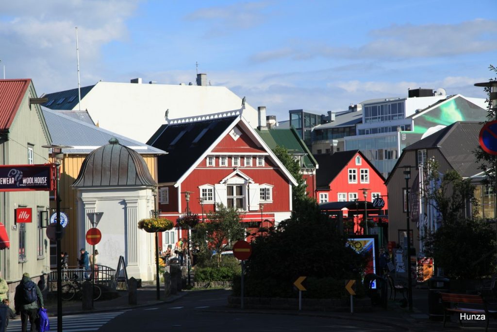 Maisons typiques dans le centre-ville de Reykjavik
