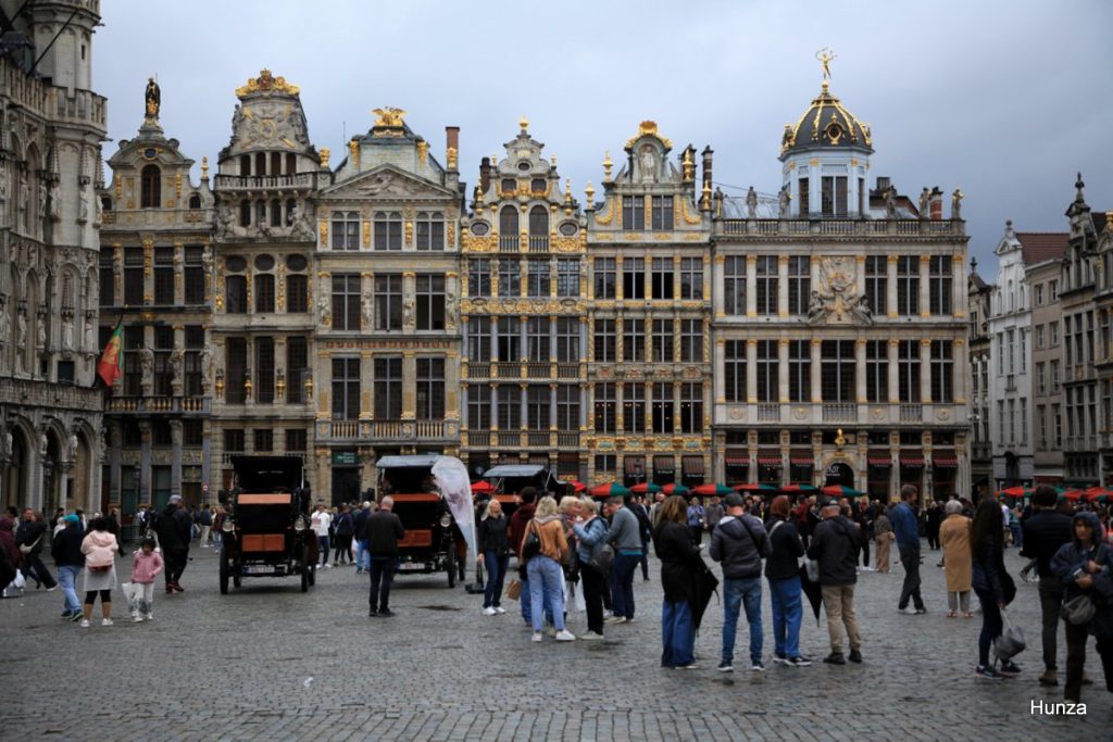 Façades des maisons de guildes sur la Grand-Place de Bruxelles
