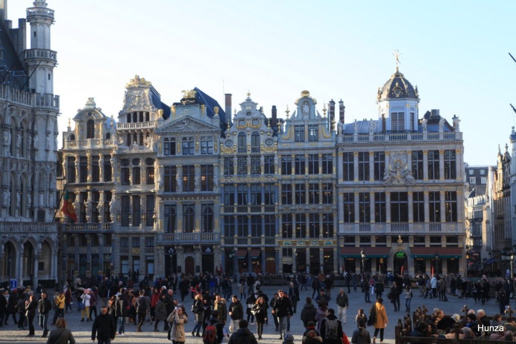 Façades des maisons de guildes sur la Grand-Place de Bruxelles