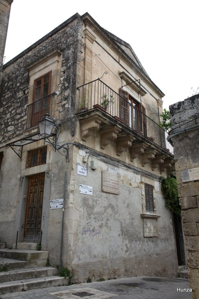 Maison natale du poète Salvatore Quasimodo à Modica en Sicile