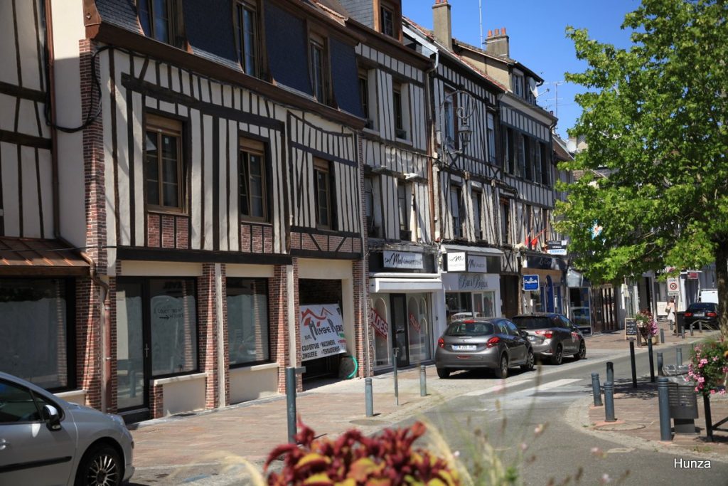 Maisons à pans de bois dans la rue de Cappeville à Gisors