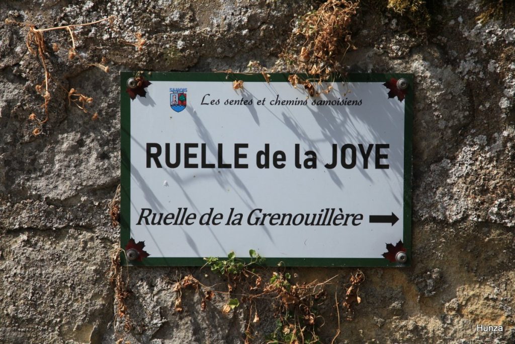 Plaque de la Ruelle de la Joie à Samois-sur-Seine