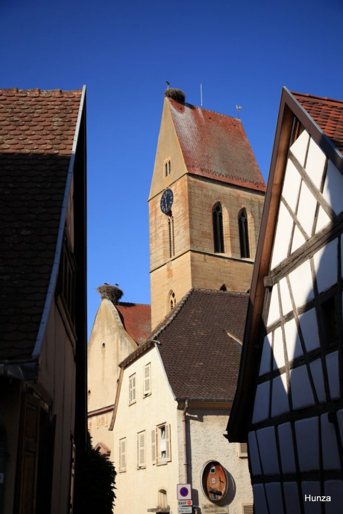 Clocher de l'église Saints-Pierre-et-Paul à Eguisheim