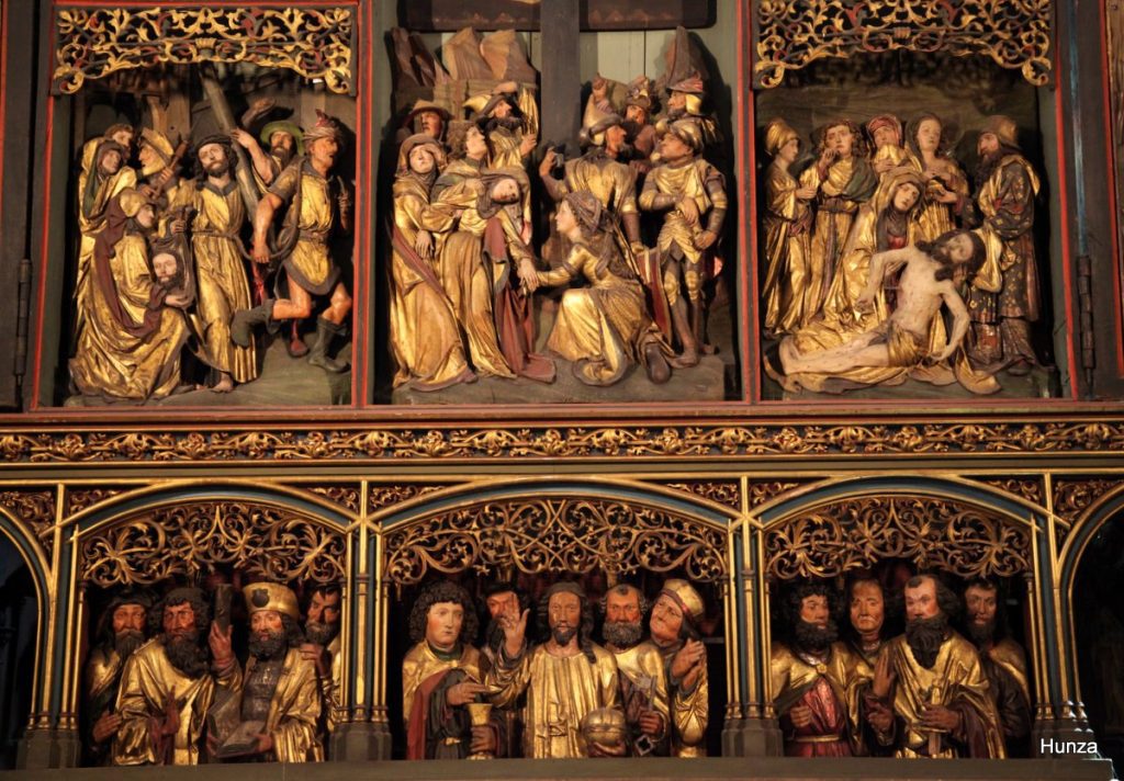 Détail du retable de la Passion de l'église de Kaysersberg