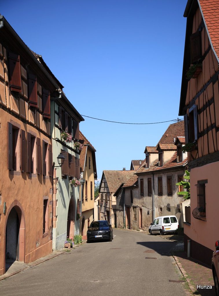 Maisons anciennes de la rue du Nord à Hunawihr