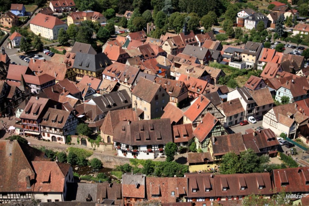 Panorama de Kaysersberg depuis le sommet du donjon du château