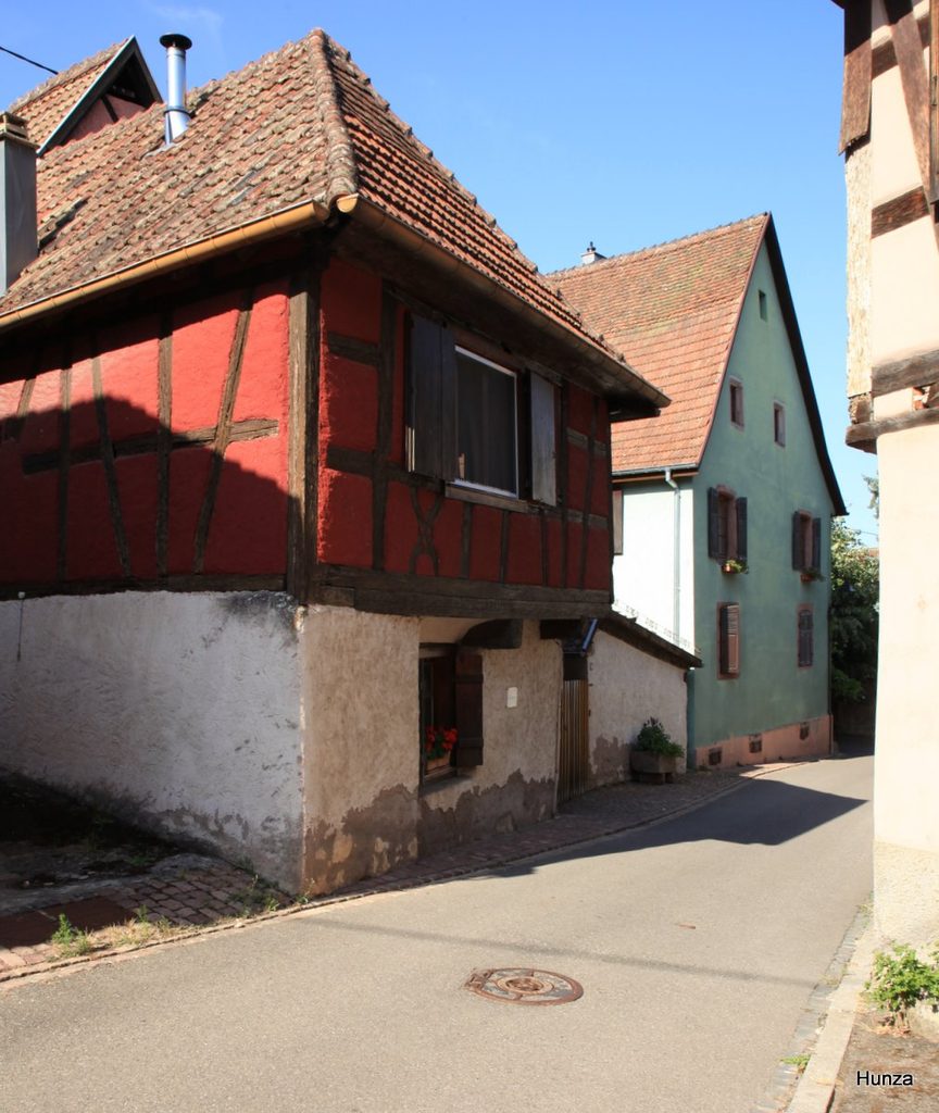 Petite maison de journalier à Hunawihr dans la rue du Nord