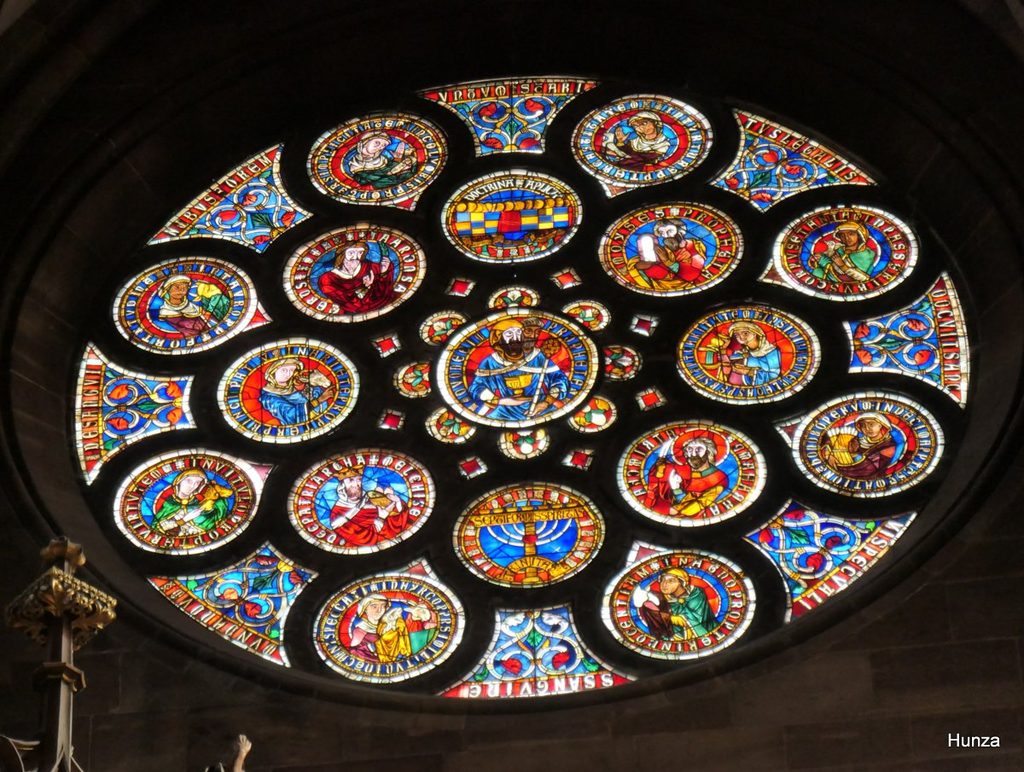 Rose de l’Ancienne Alliance dans le transept sud de la cathédrale de Strasbourg