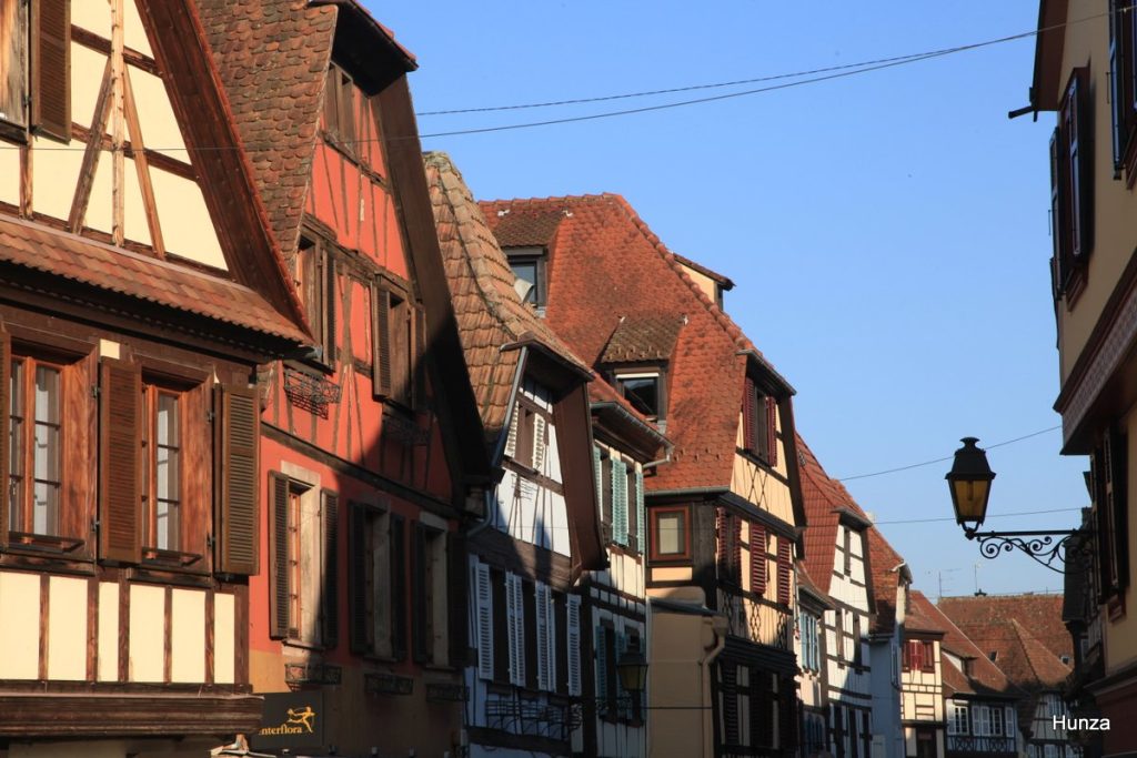 Maisons alsaciennes dans la rue du Général Gouraud à Obernai