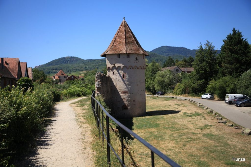 Tour de la Poudrière sur les remparts médiévaux de Bergheim en Alsace