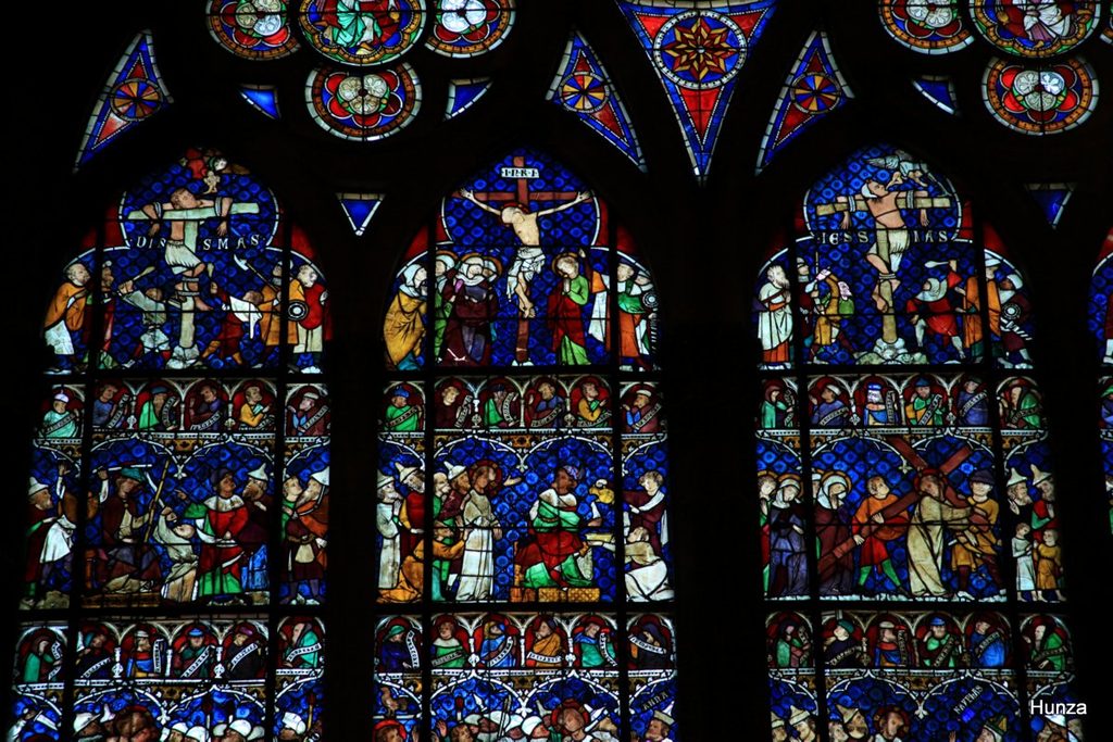 Vitrail de la Passion du Christ dans la cathédrale de Strasbourg