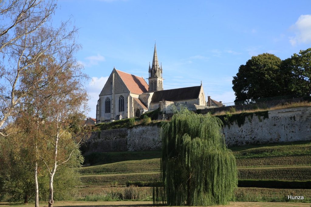 Église Saint-Denis vue depuis les jardins de Crépy-en-Valois