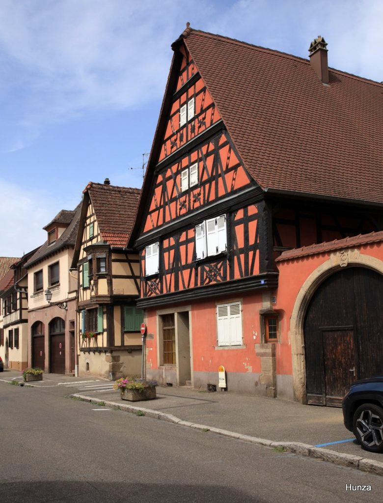 Maisons à colombages classées dans la rue du Général de Gaulle à Rosheim