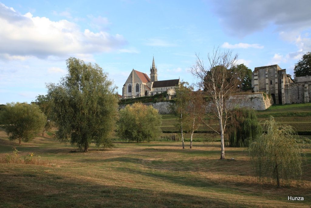 Vue sur l'église Saint-Denis et l'ancienne abbaye Saint-Arnoul à Crépy-en-Valois